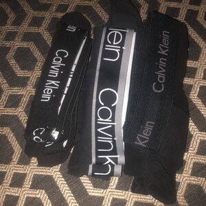 Calvin Klein Black and Gray Boxer Briefs